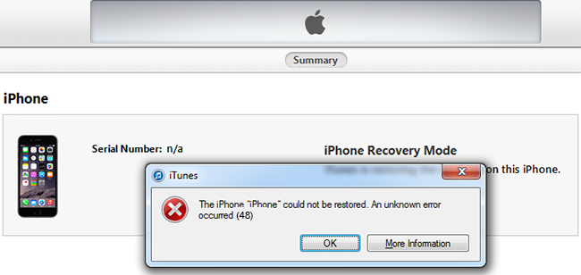 How to Fix iTunes Error 48 When Restoring iPhone - UnlockBoot